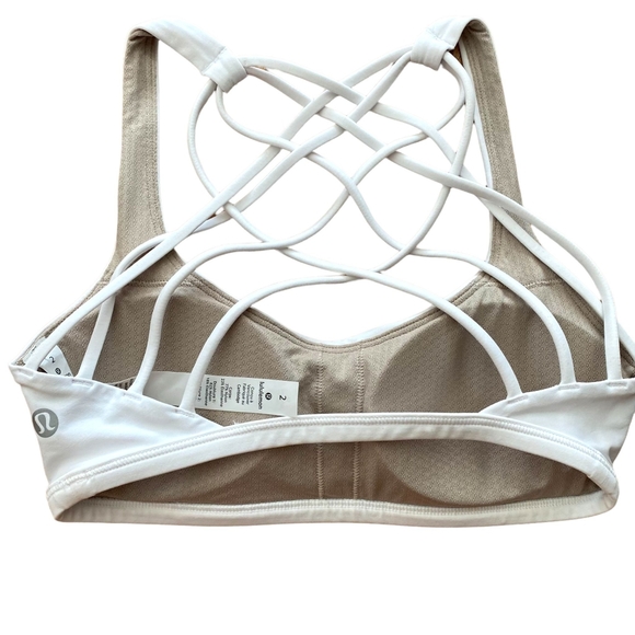 Lululemon White Sports Bra Size 2 - Picture 6 of 10
